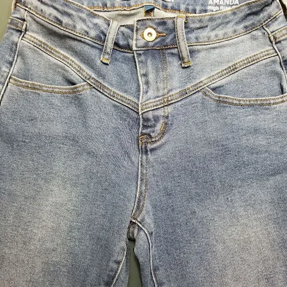 !it AMANDA High Rise Slim Ankle Blue Mom Jeans - Picture 4 of 10